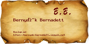 Bernyák Bernadett névjegykártya